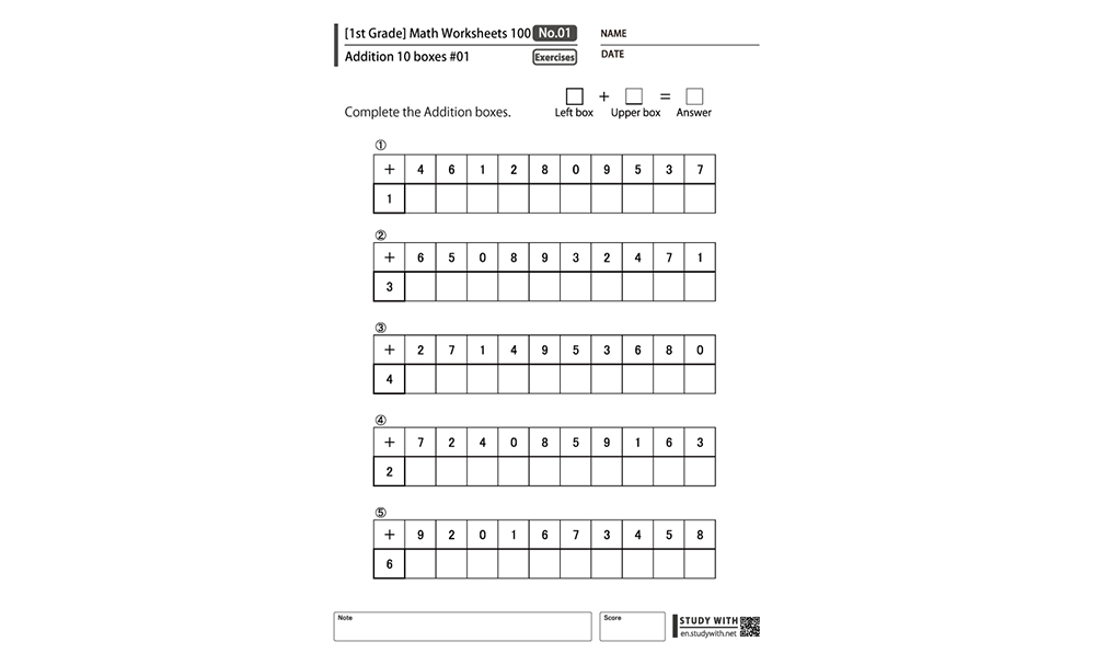 1rd Grade Addition 1 Digit 1 Digit 09 Free Printable Math 1rd grade addition 1 digit 1 digit 09 free printable math