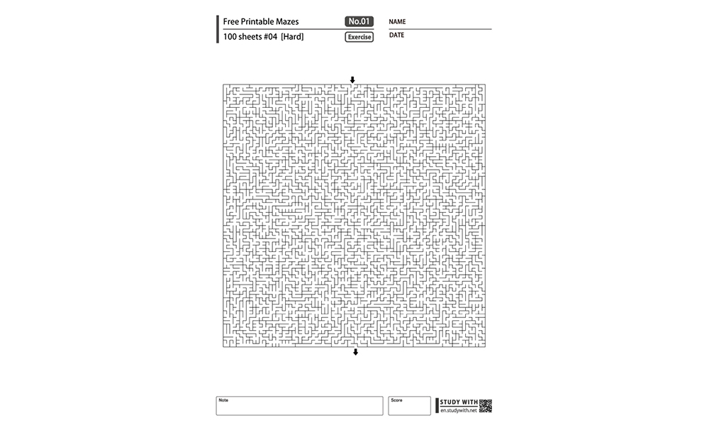 [Hard] Free Printable Mazes for Kids 100 Sheets #04 | Free Printable ...