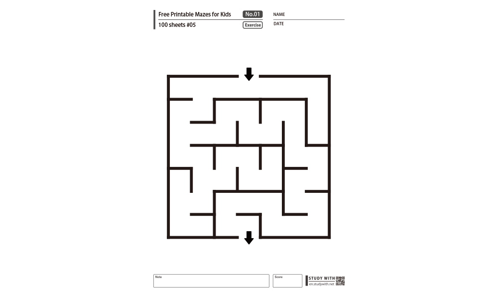 [Easy] Free Printable Mazes for Toddlers 100 sheets #05 | Free ...