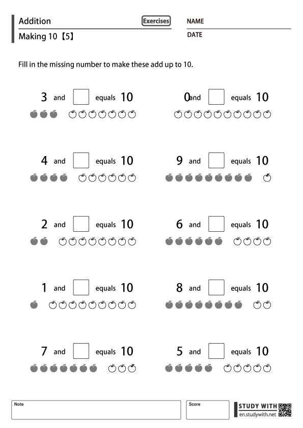 Making 10 To Add Worksheets [In words] #5 – Free Printable Worksheets ...